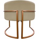 Ver imagem 3 de Poltrona Decorativa Recepção Luna Suede Cores Base de Ferro Bronze - Nude, Suede