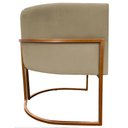 Ver imagem 5 de Poltrona Decorativa Recepção Luna Suede Cores Base de Ferro Bronze - Nude, Suede
