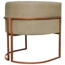 Ver imagem 4 de Poltrona Decorativa Recepção Luna Suede Cores Base de Ferro Bronze - Nude, Suede
