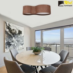 Plafon Violão Madeira 70cm - Imbuia - 6