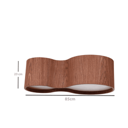 Plafon Violão Madeira 85cm - Freijó - 3