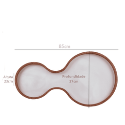 Plafon Violão Madeira 85cm - Freijó - 4