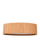 Ver imagem 1 de Plafon Oval Madeira 75cm - Freijó - Bivolt