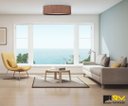 Ver imagem 5 de Plafon Oval Madeira 75cm - Imbuia - Bivolt