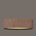 Ver imagem 4 de Plafon Oval Madeira 75cm - Imbuia - Bivolt