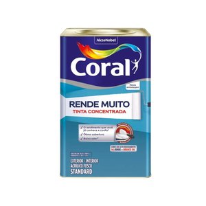 Coral Rende Muito Branco 18l e 16l Coral Rende Muito Tinta Concentrada Acabamento Fosco Branco Neve