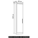 Ver imagem 2 de Guarda Roupa Modulado Sapateira 50cm Taiga Branco/grey L01 - Mpozenato