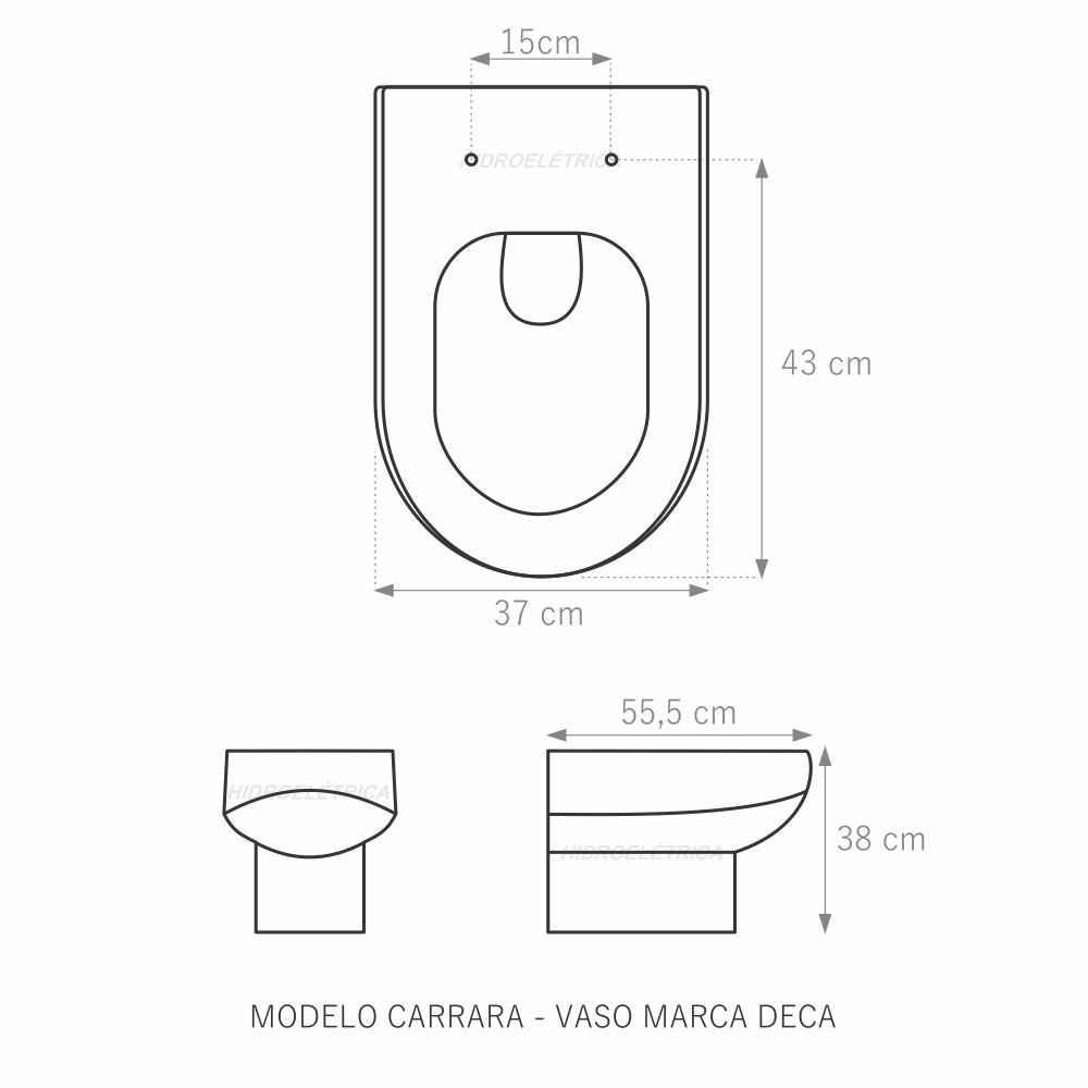 Assento Sanitario Carrara Branco para Vaso Deca em Madeira Laqueada - 2