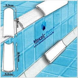 Kit 10 Cantoneiras Côncava Para Piscina Branca 3,5x25 - 2