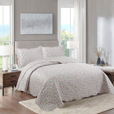 Colcha Bouti - King Size - Dupla Face - C/ Porta Travesseiros - Isabel 3 - Rozac