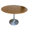 Mesa Saarinen Redonda 130 cm Base Alumínio Escovado Tampo Freijó Personal Decor Design Mesa de Janta - 1