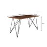 Mesa Trama Madeira e Ferro 1,40 X 0,80 Estilo Industrial Pes Preto - 3