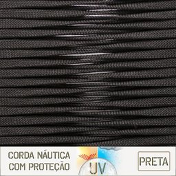 Cadeira de Jantar Milão Aluminio e Croche Náutico 3 Unidades - Preta - 6