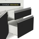 Ver imagem 7 de Balcão Pia Glamy 150Cm 2 Porta Gaveta sem Tampo Branco Preto