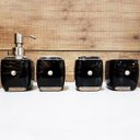 Ver imagem 1 de Kit Banheiro Lavabo Conjunto Porta Sabonete Líquido Escova