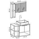 Ver imagem 5 de Gabinete para Banheiro com Cuba e Espelho Siesta B02 Pistache Naturalle - Lyam Decor