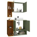 Ver imagem 7 de Gabinete para Banheiro com Cuba e Espelho Siesta B02 Pistache Naturalle - Lyam Decor