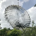 Ver imagem 3 de Mandala de Metal Cinza de 30 Cm de Diâmetro Jardim Sala