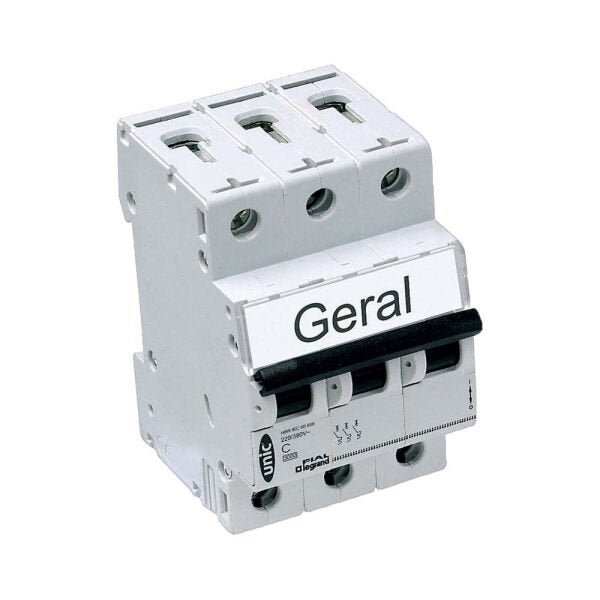Disjuntor Tripolar Din 50a Branco 220v/380v Pial - 1