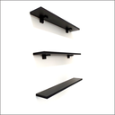 Ver imagem 3 de Kit Prateleira Decorativa Reta Simples MDF Preta 60x20cm 3 pçs - Smart Eco