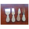 Conjunto Para Queijo e Frios Com 4 Talheres E Tabua Em Bambu - 4