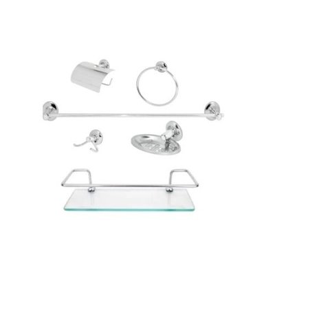 Kit Acessório Para Banheiro Inox 6 Peças