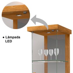 Cristaleira E Aparador Para Sala C1637X1225 Nature Tebar - 7