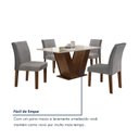 Ver mais imagens de Conjunto Sala de Jantar Mesa 120x80cm Tampo MDF/Vidro com 4 Cadeiras Espanha Yescasa