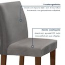 Ver imagem 7 de Conjunto Sala de Jantar Mesa 120x80cm Tampo MDF/Vidro com 4 Cadeiras Espanha Yescasa