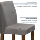 Ver imagem 6 de Conjunto Sala de Jantar Mesa 120x80cm Tampo MDF/Vidro com 4 Cadeiras Espanha Yescasa