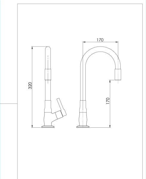 Torneira Cozinha Tubo Silicone Flexível Bica Móvel 1/4v  Branca e Dourada Bancada - 2