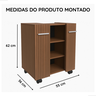 Gabinete com Duas Portas para Banheiro Rodízios Premium - Jm3 Móveis:freijo - 8