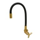 Ver imagem 1 de Torneira de Parede Preta e Dourada Flexível Bica Móvel 1/4 de Volta 3068 C55