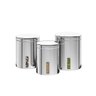 Conjunto Potes para Mantimentos em Aço Inox com Tampa e Visor 3 Peças Brinox 2125/102 - 2