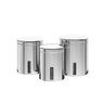 Conjunto Potes para Mantimentos em Aço Inox com Tampa e Visor 3 Peças Brinox 2125/102 - 1