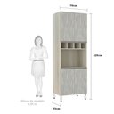 Ver imagem 3 de Paneleiro com Nicho de Microondas Luciane 70cm 4 Portas e 1 Nicho Luci