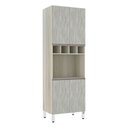 Ver imagem 1 de Paneleiro com Nicho de Microondas Luciane 70cm 4 Portas e 1 Nicho Luci