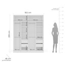 Ver imagem 2 de Guarda Roupa Casal 161,2cm com 4 Portas e 4 Gavetas 240833 Valência Politorno Móveis