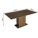 Ver imagem 3 de Mesa de Jantar Retangular Tampo de Madeira Rustic 5275 Madesa