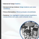 Ver imagem 3 de Conjunto Mesa Alta Bar Bistrô Redonda Imbuia 4 Banquetas Estofado Industrial Don Castro Decor