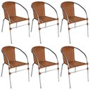 Ver imagem 1 de Kit 6 Cadeiras Pool Alumínio Fibra Sintética Gourmet Acesse Móveis