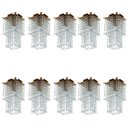 Ver imagem 1 de Kit 10 Lustre Plafon de Cristal Acrilico Spark Cobre