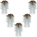 Ver imagem 1 de Kit 5 Lustre Plafon de Cristal Acrilico Spark Cobre