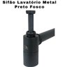 Sifão Lavatório Cuba com Copo em Metal Black Fosco Tubo Saída 30cm - 1