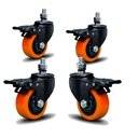 Ver imagem 2 de Kit 4 Rodizio Giratório 50mm Espiga e Freio Glebf.210.Bp.E