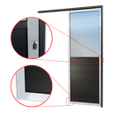 Ver imagem 3 de Porta Correr Suspensa Meia Lambril Meia Vidro Dir L.25 Mix Preta 210x80 Brimak