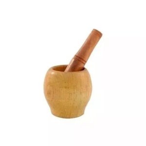 Pilão Socador Em Madeira De Bambu Casita