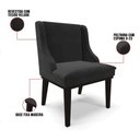Ver imagem 6 de Kit 06 Cadeiras de Jantar Liz Veludo Preto Base Fixa Madeira Preto - D’Rossi