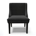 Ver imagem 3 de Kit 06 Cadeiras de Jantar Liz Veludo Preto Base Fixa Madeira Preto - D’Rossi