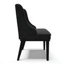 Ver imagem 4 de Kit 06 Cadeiras de Jantar Liz Veludo Preto Base Fixa Madeira Preto - D’Rossi